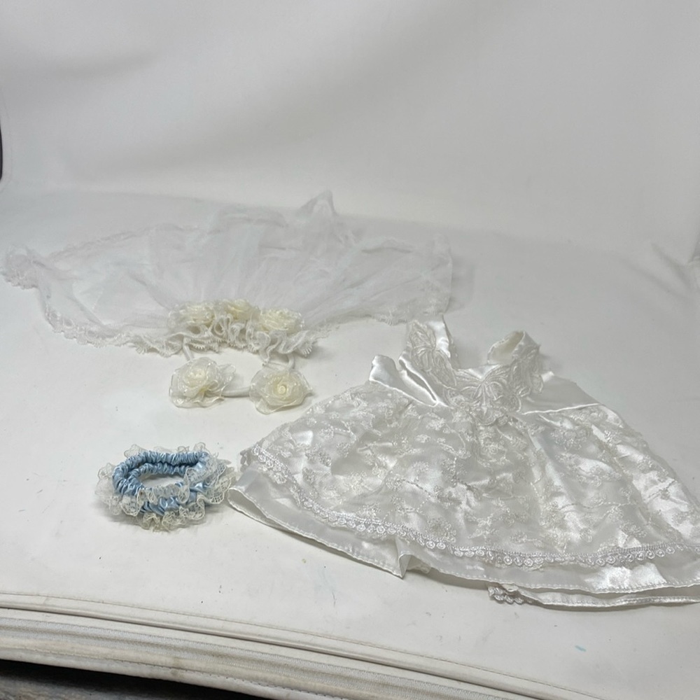 Build A Bear outfit Wedding Dress and Veil Clothes